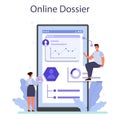Employee assessment online service or platform. Employee evaluation, testing