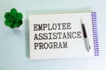 Employee Assistance Program business text on the yellow card Royalty Free Stock Photo