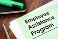 Employee assistance program EAP - benefit program. Royalty Free Stock Photo