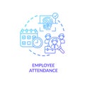 Employee attendance concept icon