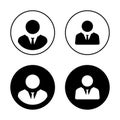 Employee avatar iicon vector. Businessman profile photo Royalty Free Stock Photo