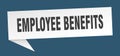 employee benefits banner. employee benefits speech bubble.