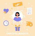 Employee benefits concept