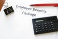 Employee benefits package Royalty Free Stock Photo
