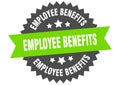 employee benefits sign. employee benefits round isolated ribbon label. Royalty Free Stock Photo