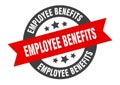 employee benefits sign. round ribbon sticker. isolated tag