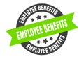 employee benefits sign. round ribbon sticker. isolated tag Royalty Free Stock Photo