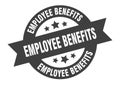 employee benefits sign. round ribbon sticker. isolated tag