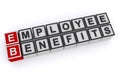 Employee benefits word blocks