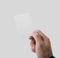 Employee catch blank business card for mockup template logo