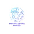 Employee centric business blue gradient concept icon Royalty Free Stock Photo