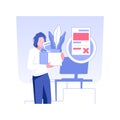 Employee dismissal isolated concept vector illustration.