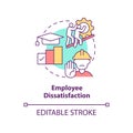 Employee dissatisfaction concept icon