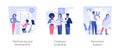 Employee education isolated concept vector illustrations.