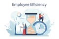 Employee efficiency concept. Business staff management for a productive
