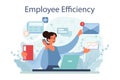 Employee efficiency concept. Business staff management for a productive