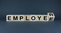 Employee or employer. Business and career growth concept