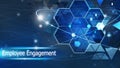 Employee Engagement background abstract blue concept solution Royalty Free Stock Photo