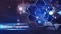 Employee Engagement background abstract blue concept solution Royalty Free Stock Photo