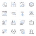 Employee engagement line icons collection. otivation, Commitment, Communication, Recognition, Incentives, Empowerment