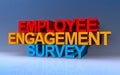 employee engagement survey on blue