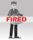 Employee Got Fired Cartoon Vector Illustration Royalty Free Stock Photo