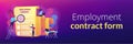 Employment agreement concept banner header Royalty Free Stock Photo