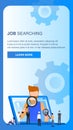 Employee Hold Loupe Digital Job Searching Process
