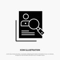Employee, Hr, Human, Hunting, Personal, Resources, Resume, Search solid Glyph Icon vector Royalty Free Stock Photo