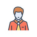 Color illustration icon for Employee, lackey and staff Royalty Free Stock Photo