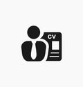 Employee icon. Recruitment sign. Headhunting