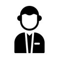 Employee vector  glyph flat  icon Royalty Free Stock Photo