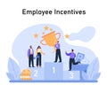 Employee Incentives concept. Flat vector illustration. Royalty Free Stock Photo