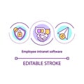 Employee intranet software concept icon