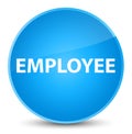 Employee elegant cyan blue round button