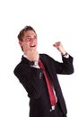 Employee jubilating Royalty Free Stock Photo