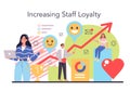 Employee loyalty concept. Corporate culture and relations.