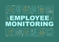 Employee monitoring methods word concepts banner