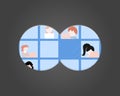 Employee Monitoring to track employee engagement vector