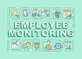 Employee monitoring word concepts banner