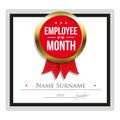 Employee of the month certificate template Royalty Free Stock Photo