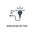 employee of the month icon. talent award, successful person, accomplishment celebration, reaching goal concept symbol design,