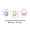 Employee of month loop concept icon Royalty Free Stock Photo