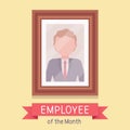 Employee of the month, male photo wall frame template Royalty Free Stock Photo