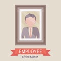 Employee of the month, male photo wall frame template Royalty Free Stock Photo