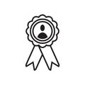 Employee of the month, talent award Icon template black color editable. Employee of the month, talent award Icon symbol Flat