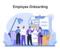 Employee Onboarding concept. Flat vector illustration.