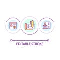 Employee payroll loop concept icon