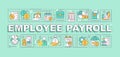 Employee payroll word concepts green banner