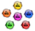 Employee People Buddy Icon Buttons